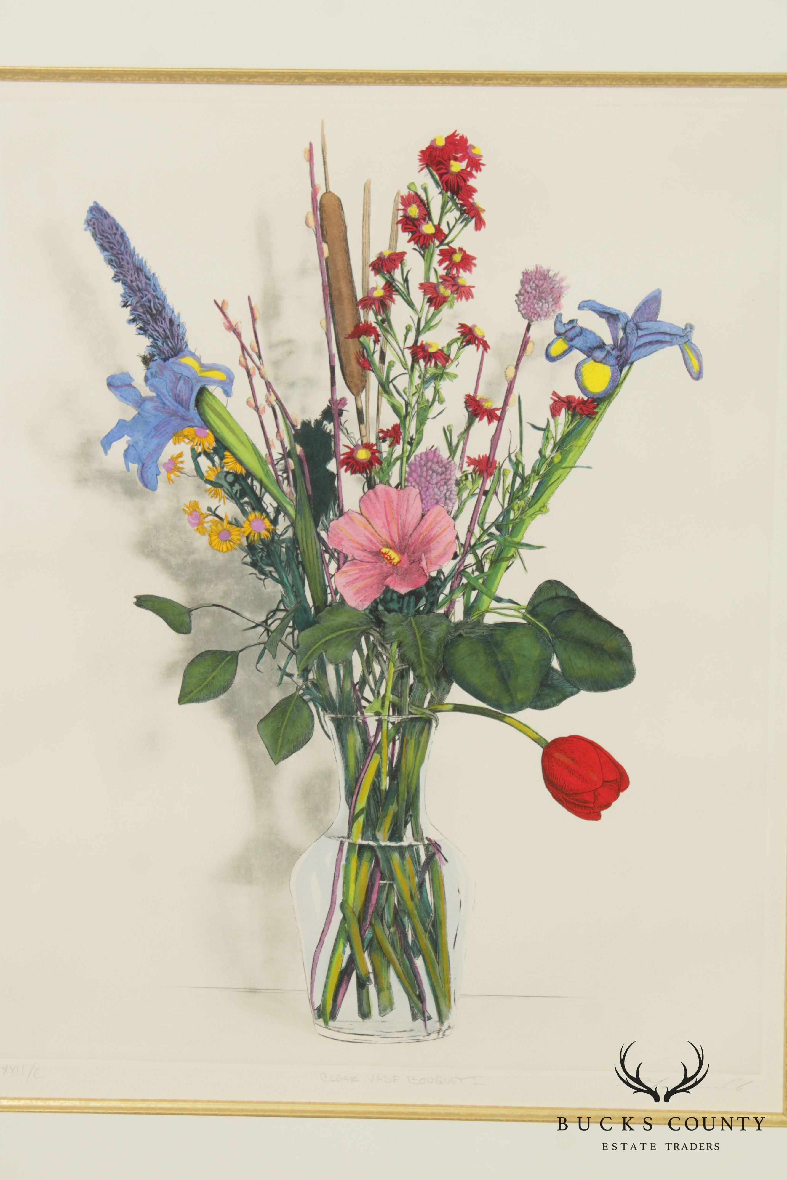 Rick Louder Milk 'Clear Vase Bouquet I' Art Print