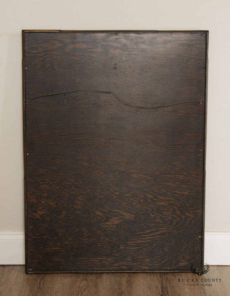 Mid Century Asian-Inspired Bamboo Frame Wall Mirror