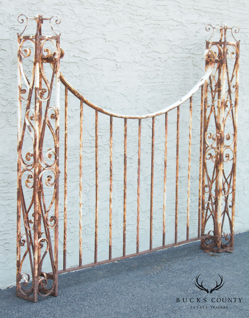 Vintage Wrought Iron Garden Fence Section