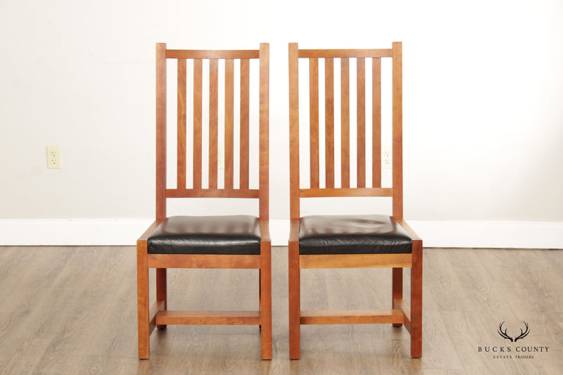 Thomas Moser Mission Style Pair Cherry Side Chairs