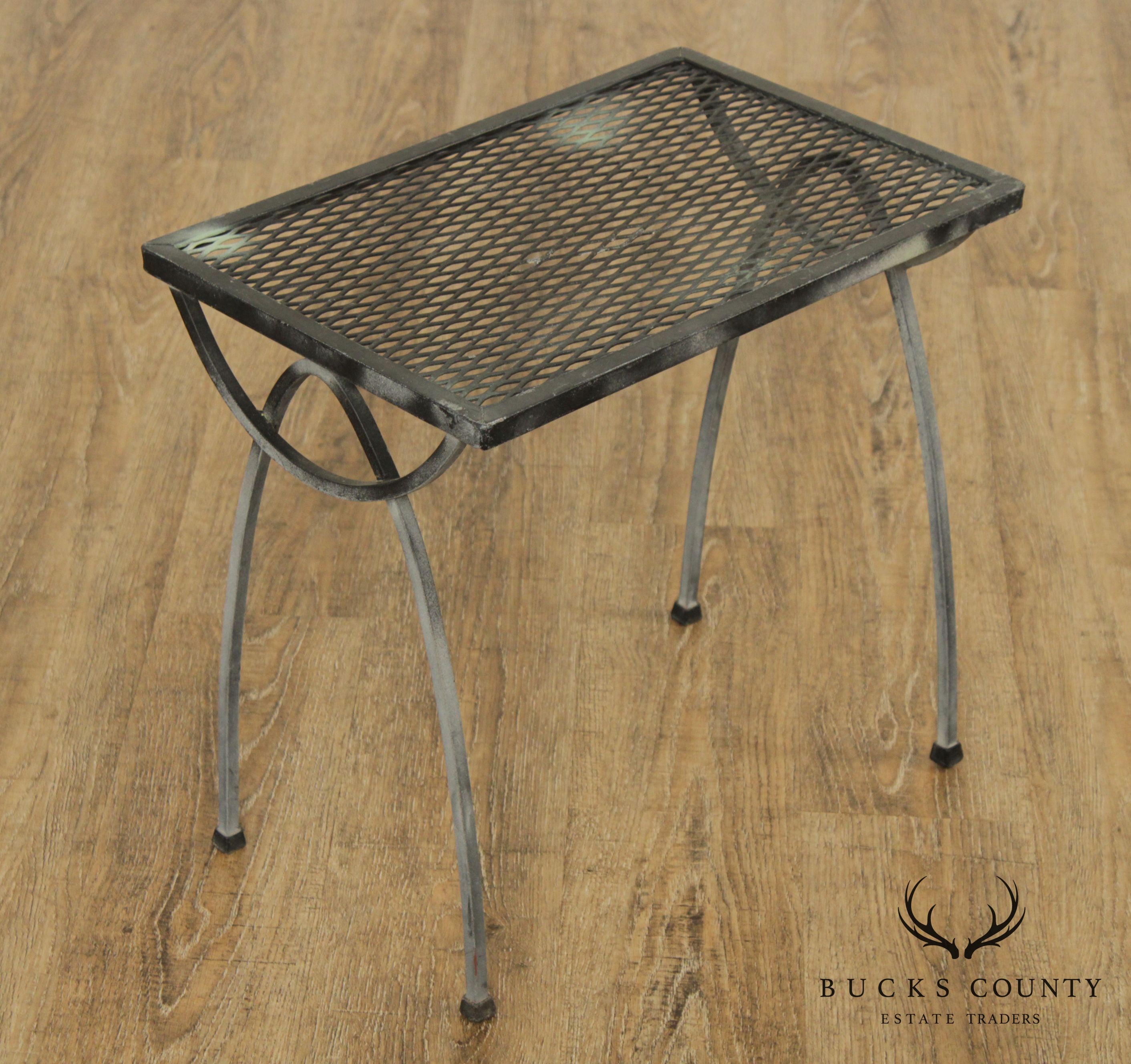 Salterini Mid Century Wrought Iron Garden Nesting Tables