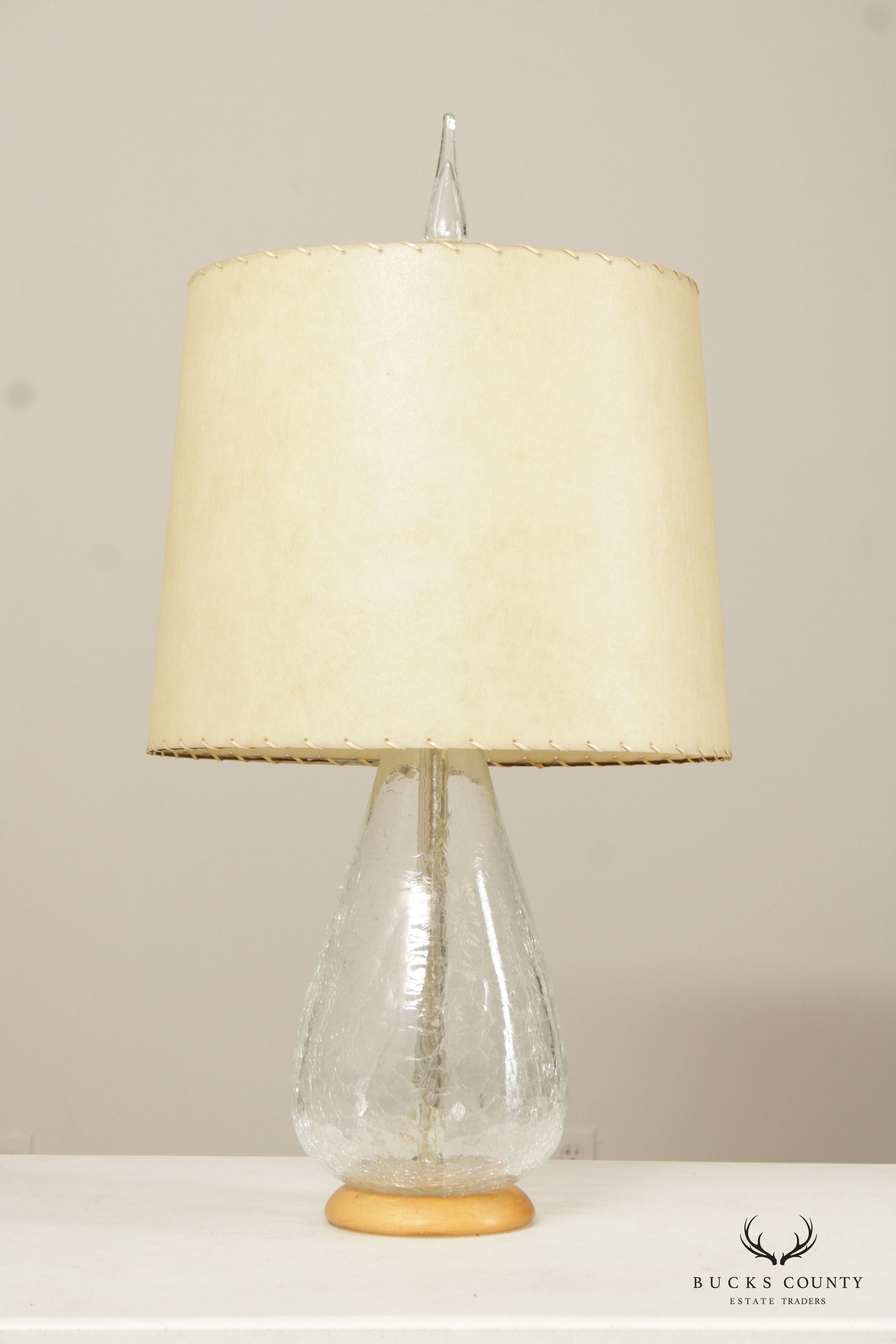 Blenko Mid Century Modern Blown Glass Table Lamp