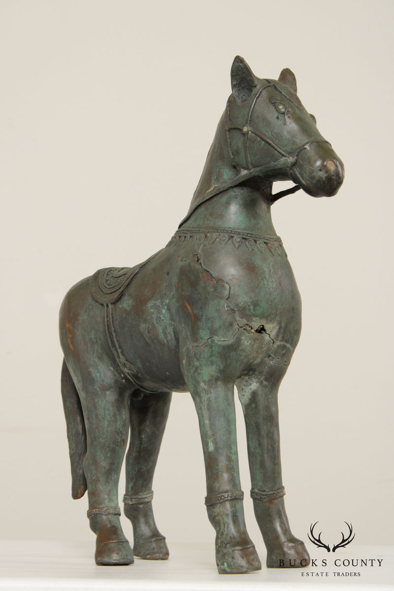 Antique Chinese Tang Style Bronze Horse Statue
