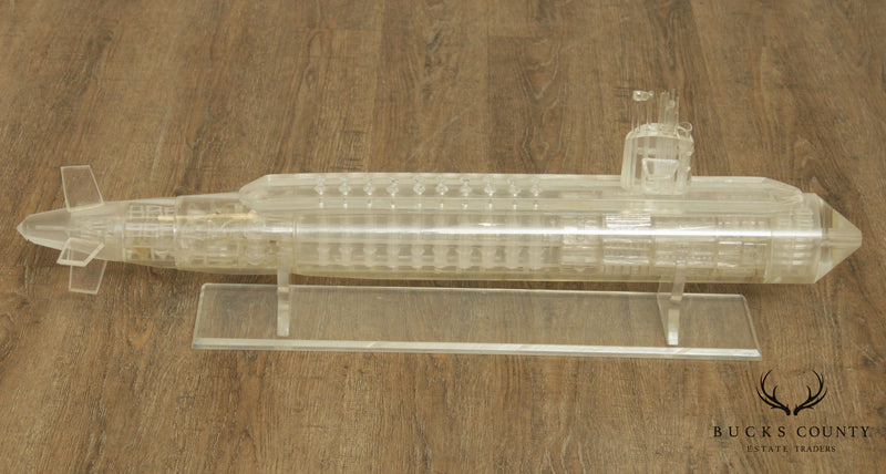 Vintage Submarine Acrylic Model on Stand