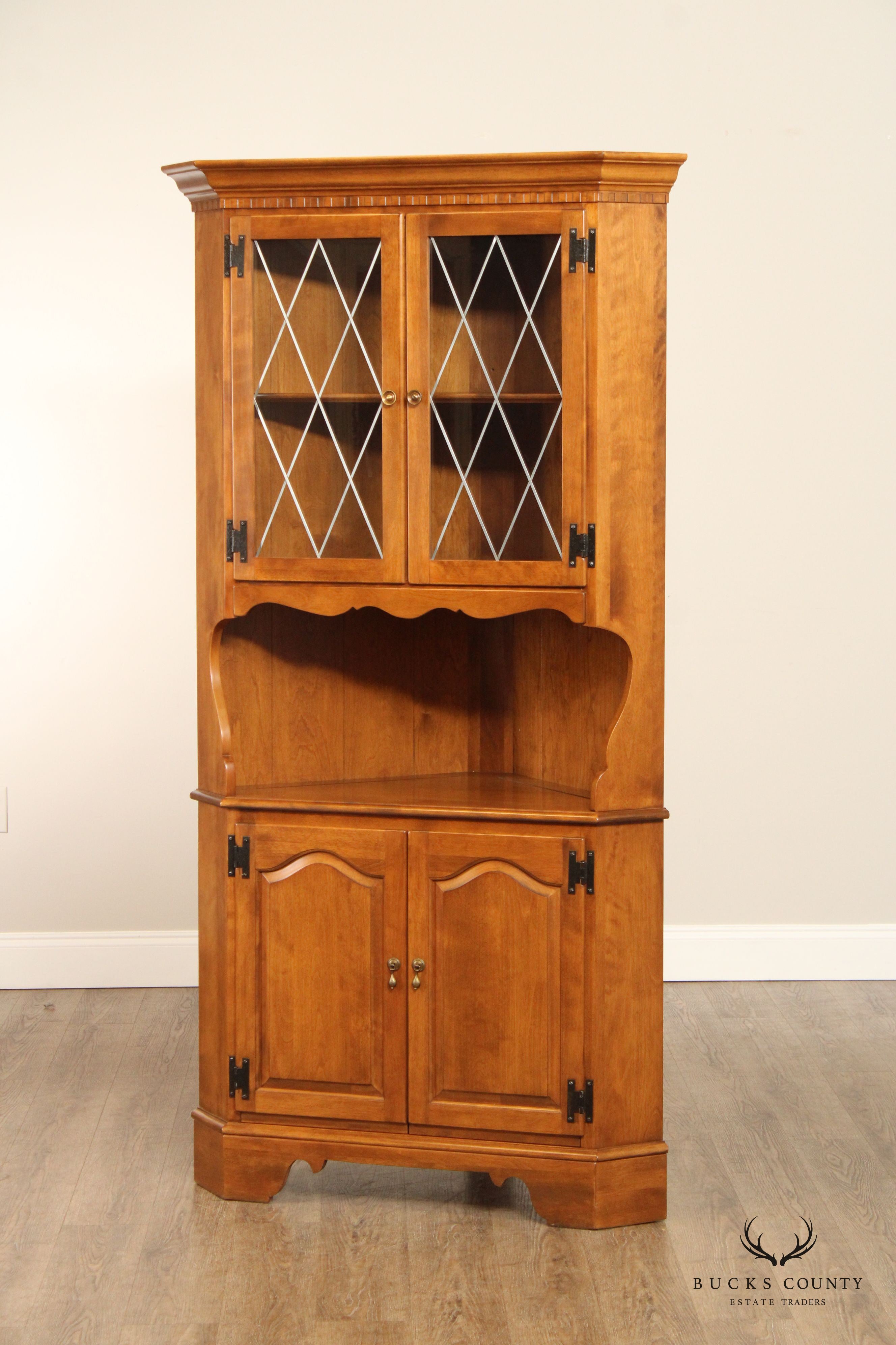 Ethan Allen Heirloom Maple Corner Cabinet