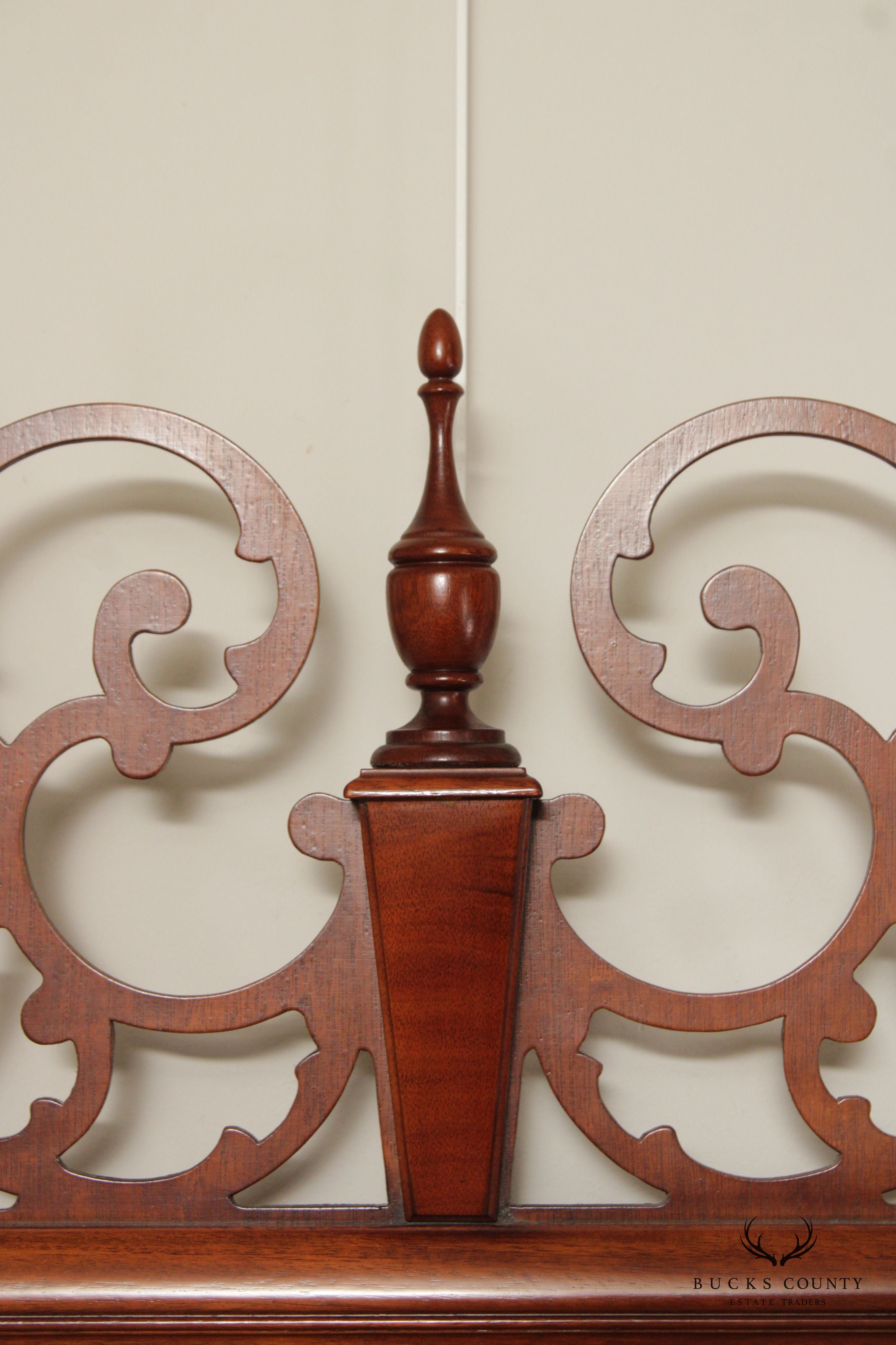 Federal Style Carved Mahogany Fretwork Wall Mirror