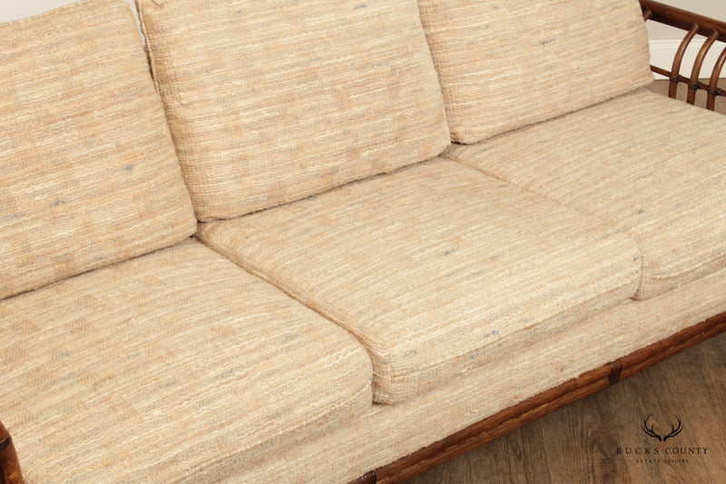 Alexvale Vintage Rattan Upholstered Sofa