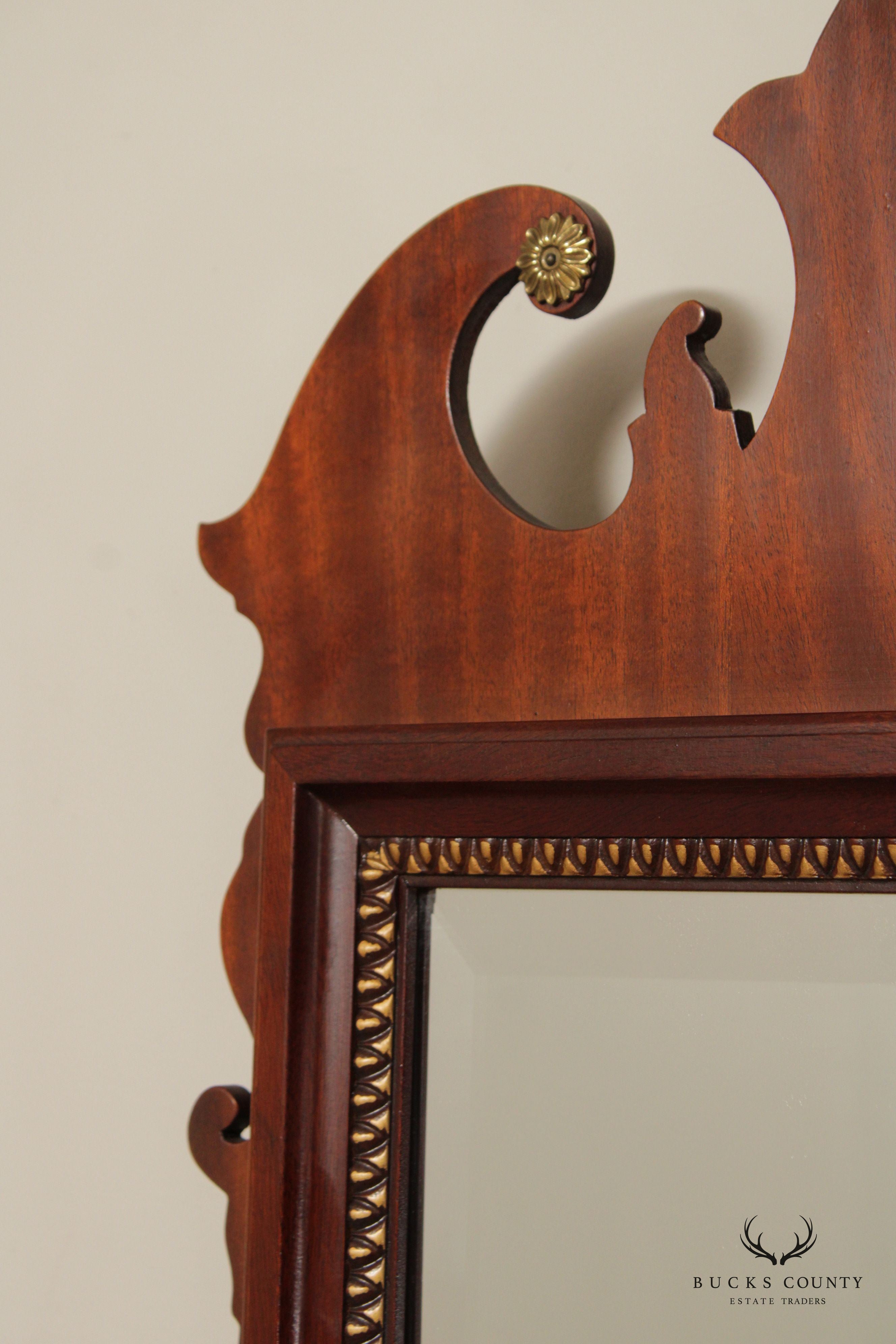 Chippendale Style Carved Mahogany Wall Mirror