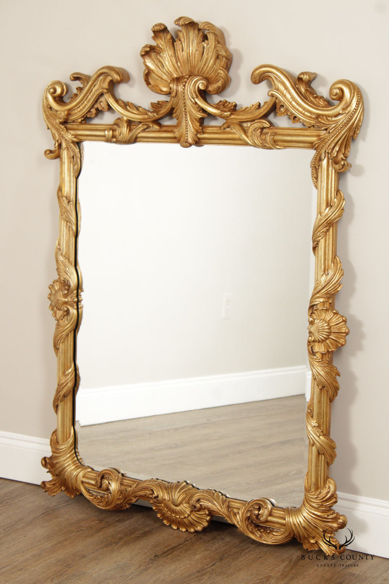 Georgian Style Gilt Gold Foliate Frame Wall Mirror