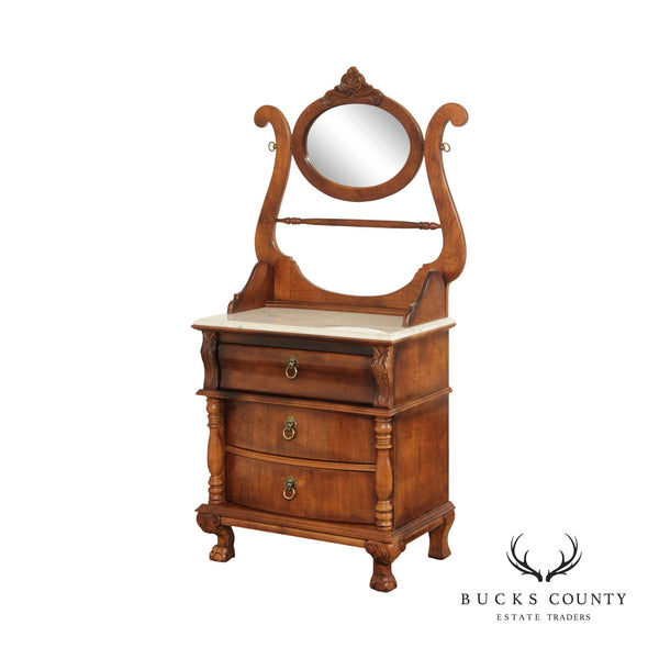 Pulaski Victorian Style Faux Marble Washstand Nightstand