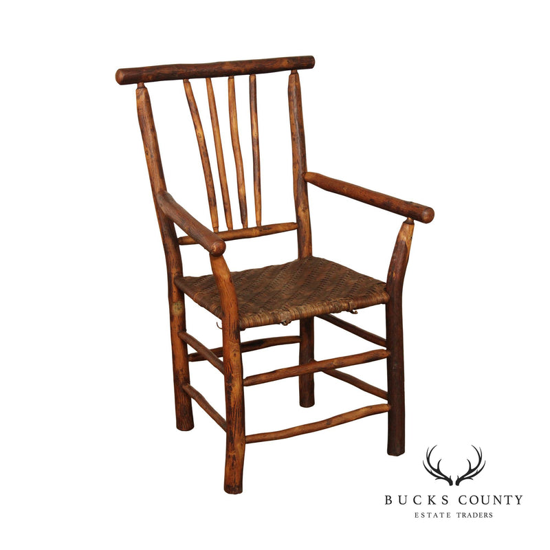 Antique Rustic Hickory Furniture Co  Adirondack Style Armchair