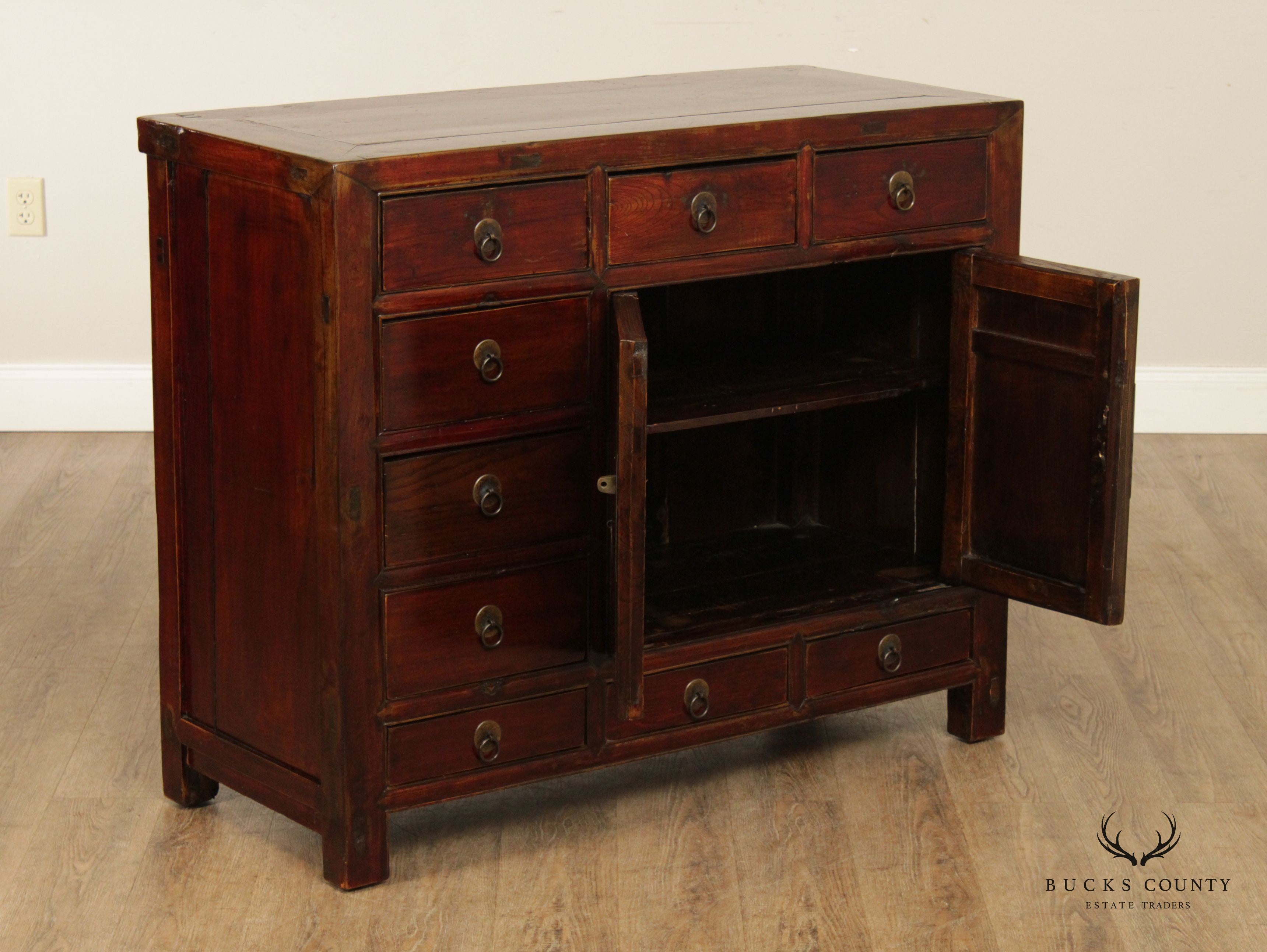 Chinese 19th Century Antique Hardwood Server Cabinet