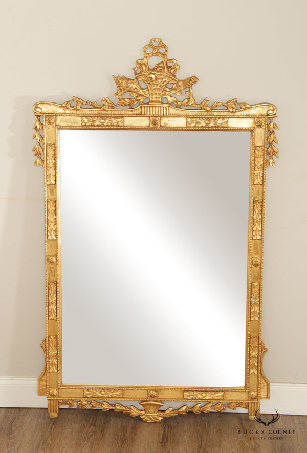 French Louis XV Style Carved Giltwood Wall Mirror