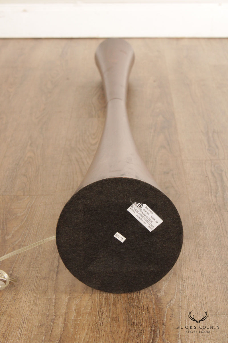 Organic Modern Style Wood and Glass Floor Lamp