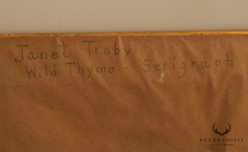 Janet Treby "Wild Thyme" Custom Framed Serigraph