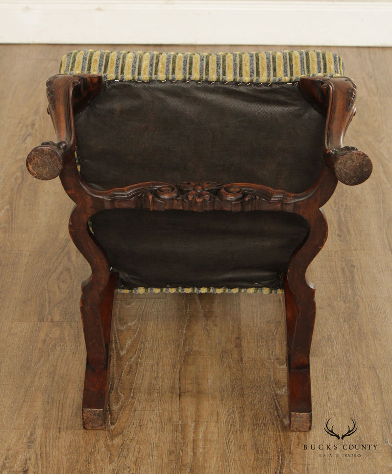 Portuguese Rococo Style Carved Dining Side Chair