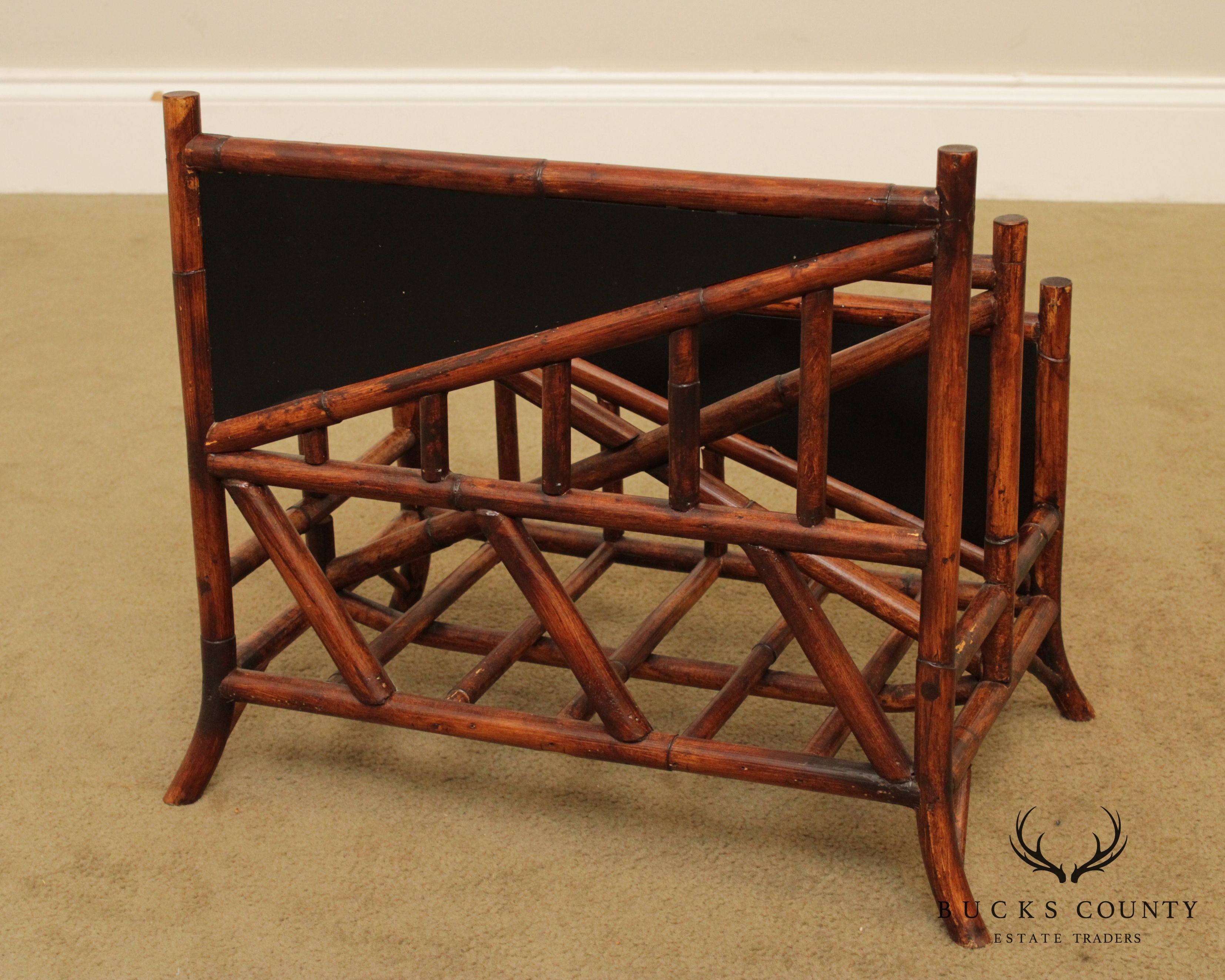 Palecek Victorian Style Bamboo Magazine Rack