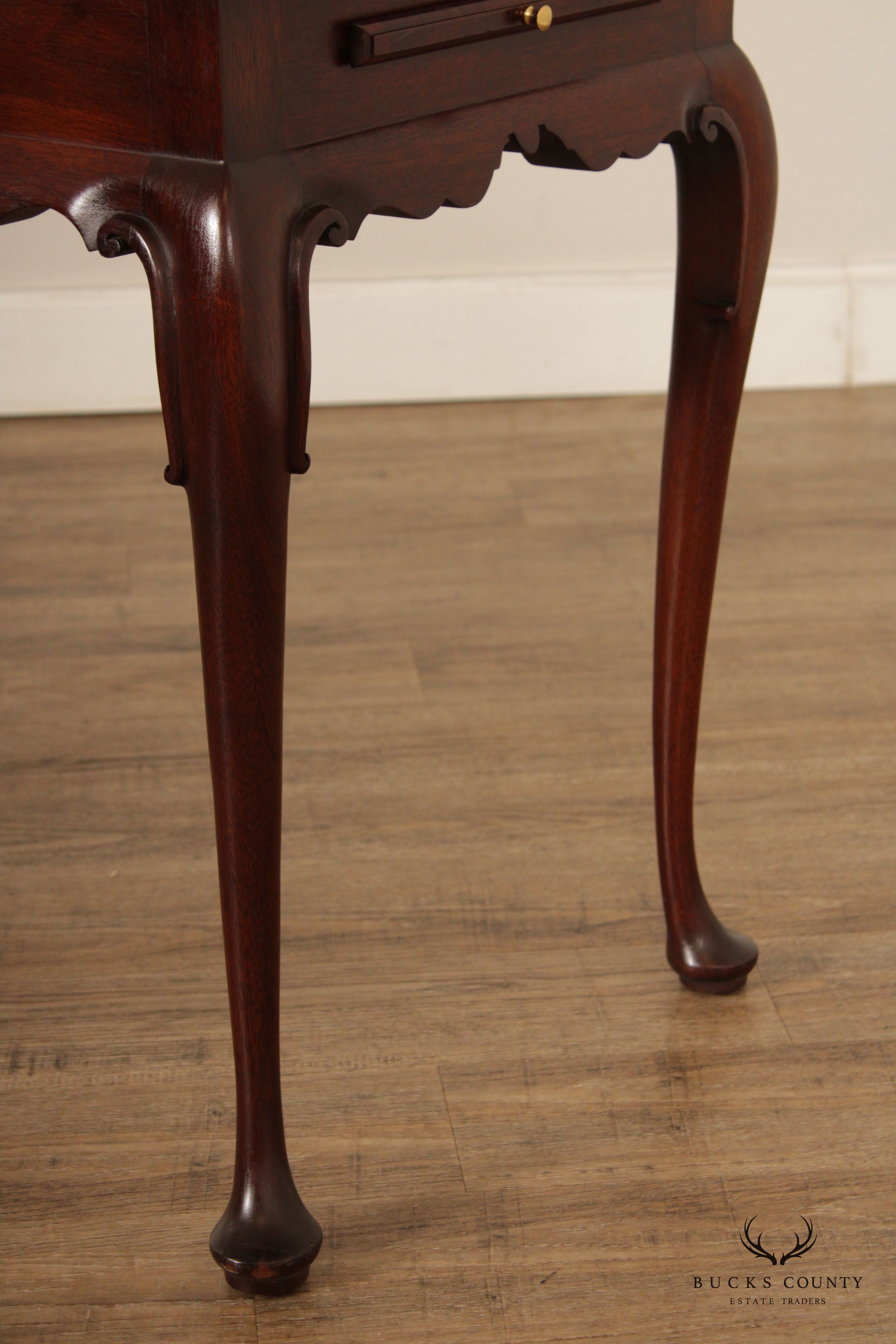 Henkel Harris Queen Anne Style Mahogany Tea Table