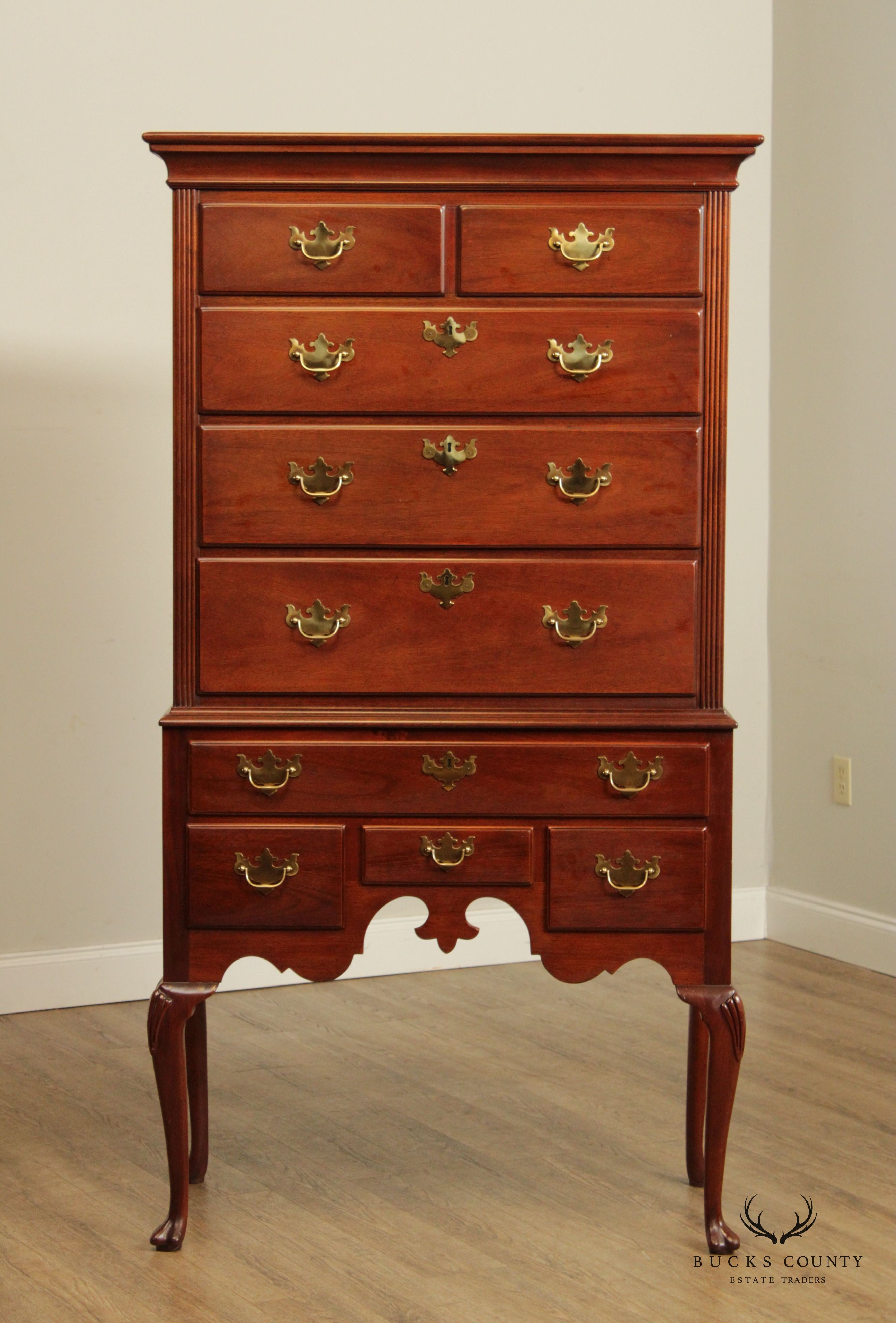 Hickory Chair Queen Anne Style Mahogany Highboy