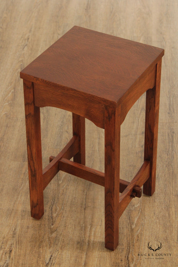 Stickley Mission Collection Oak Gus Plant Stand Side Table