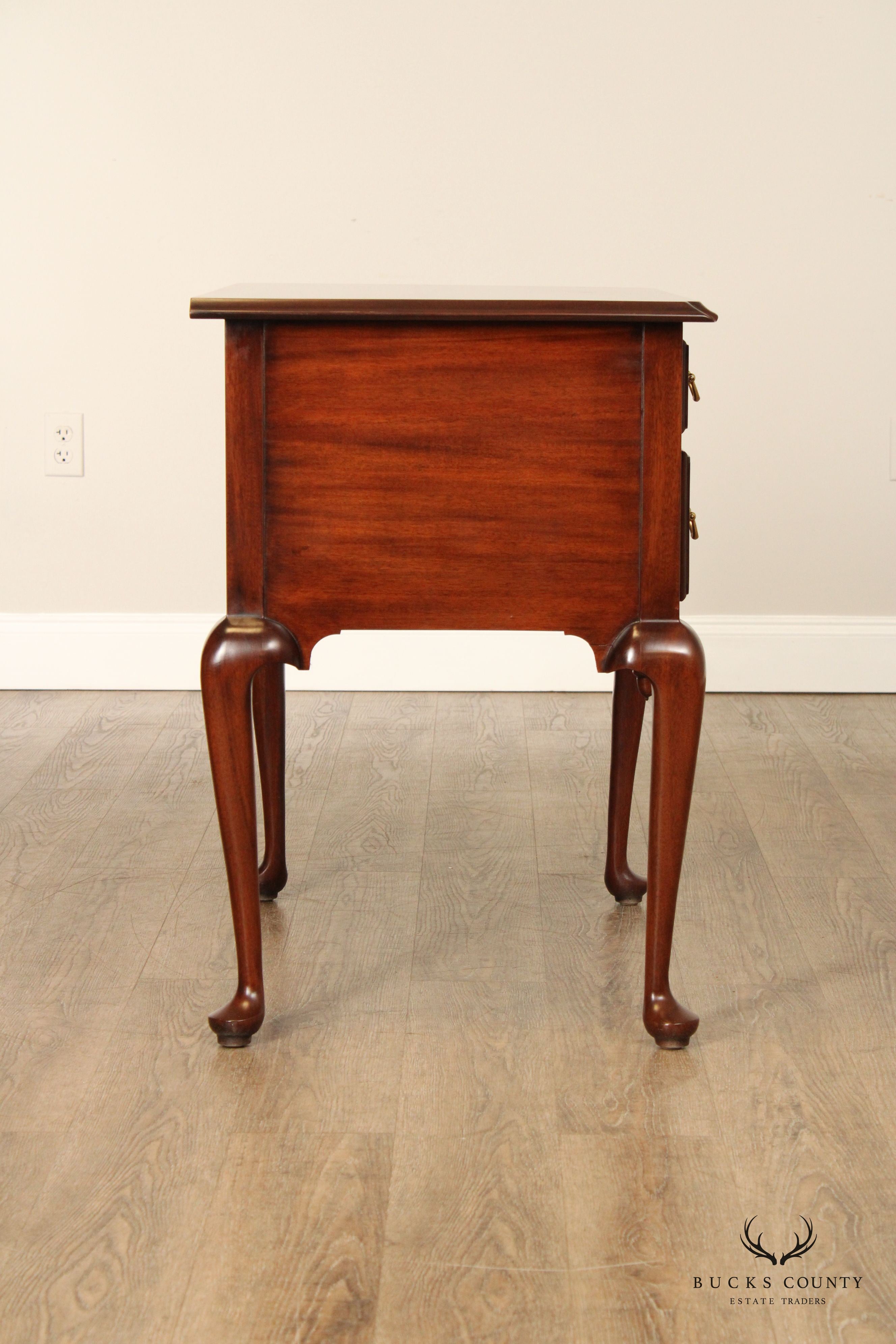 Henkel Harris Queen Anne Style Mahogany Lowboy