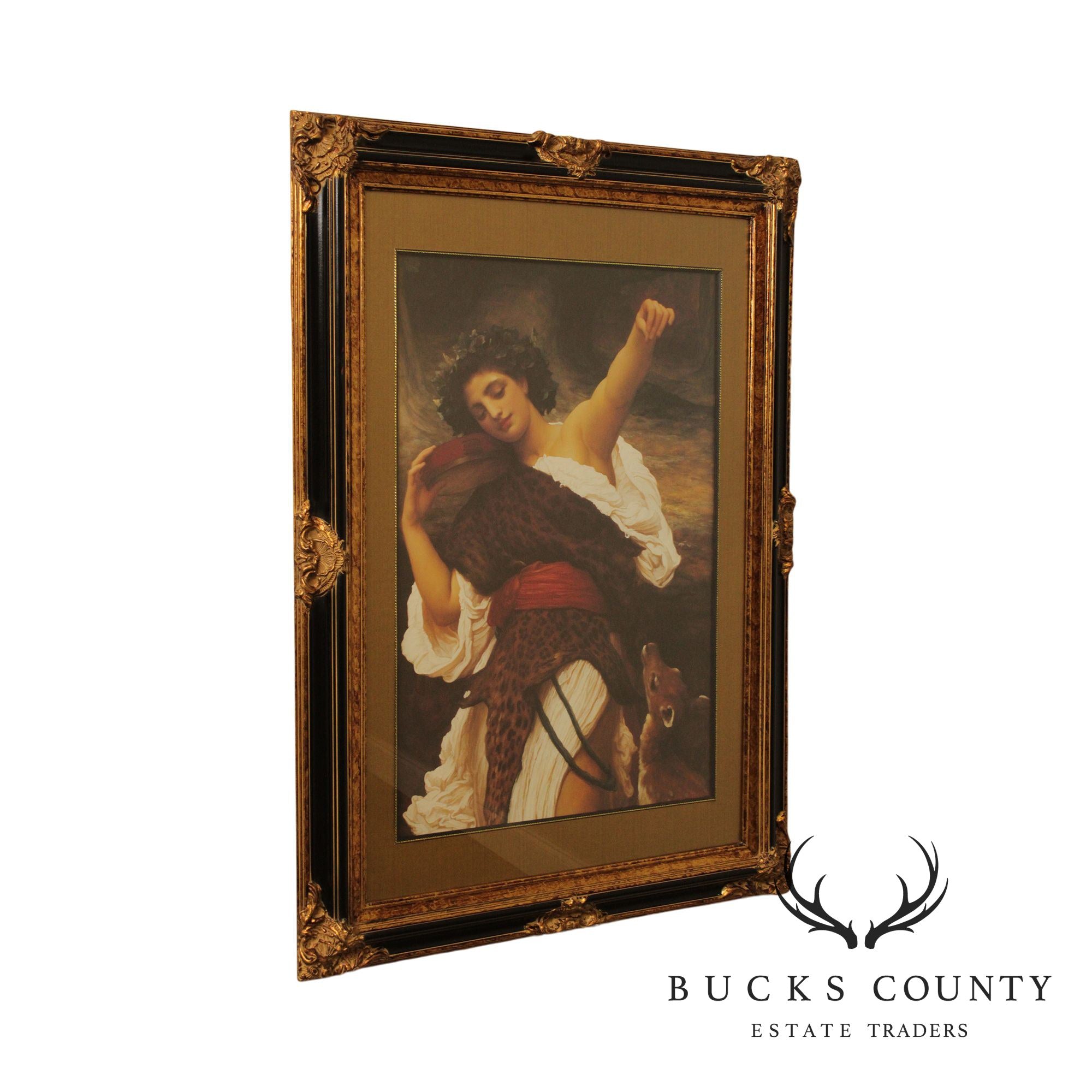 'Bacchante' Frederick Leigton Custom Framed Art Print