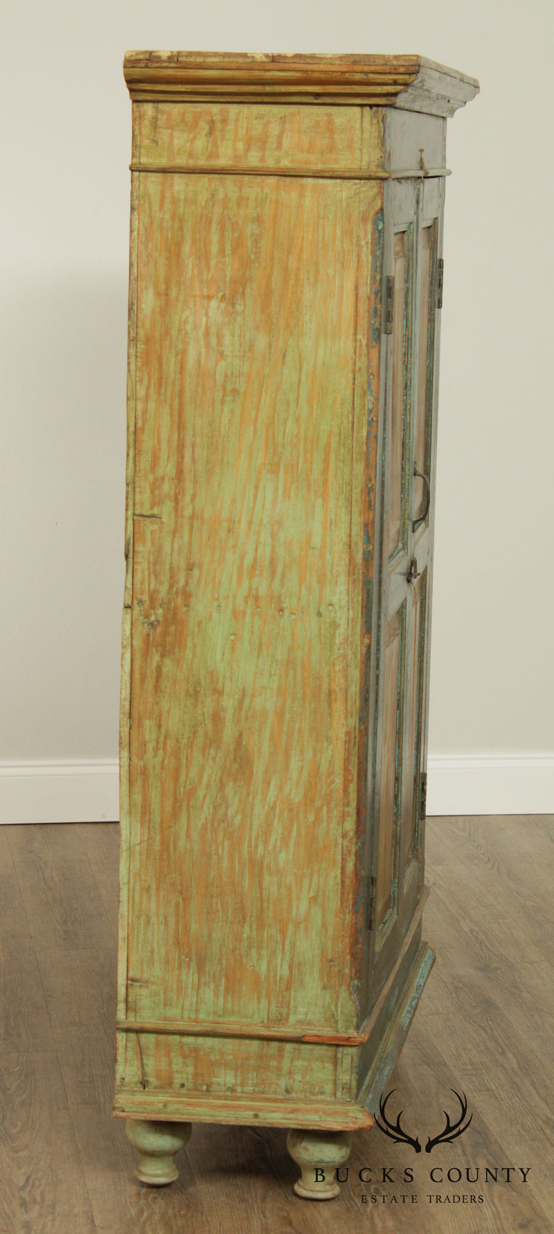 Primitive Distressed Painted 2 Door Cupboard