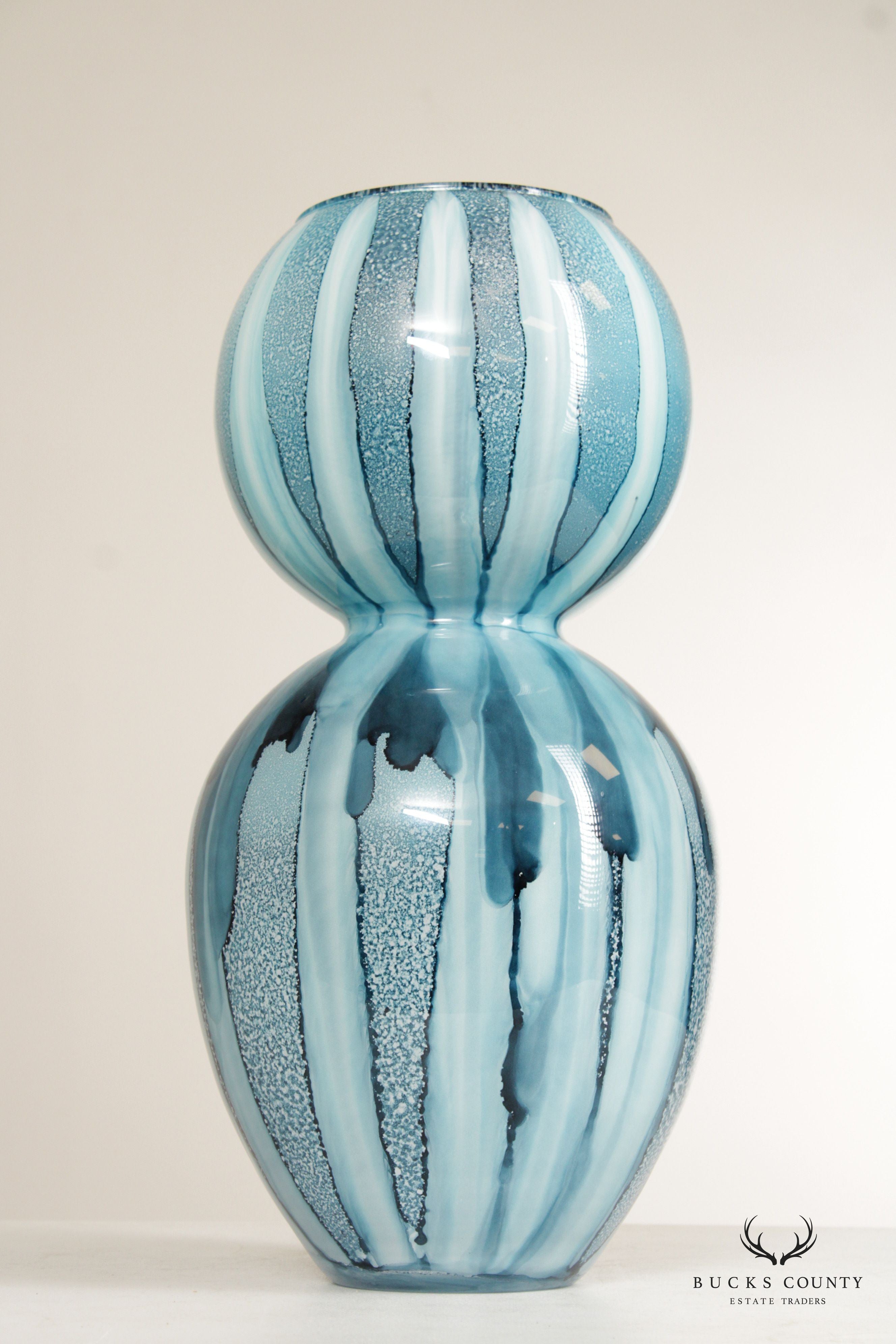 Contemporary Double Gourd Blown Glass Vase