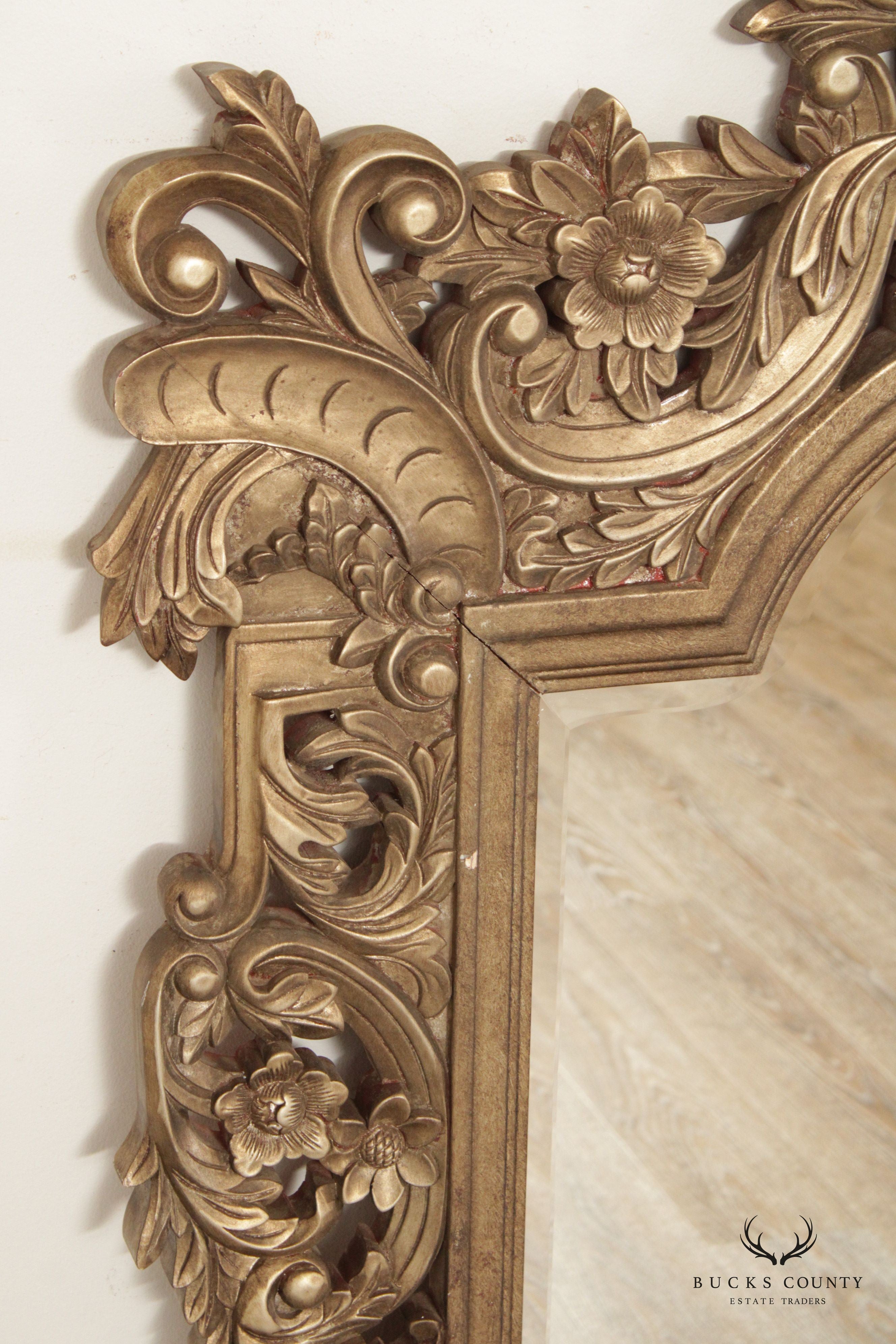 Howard Elliott Collection Pair Ornate Carved Wall Mirrors