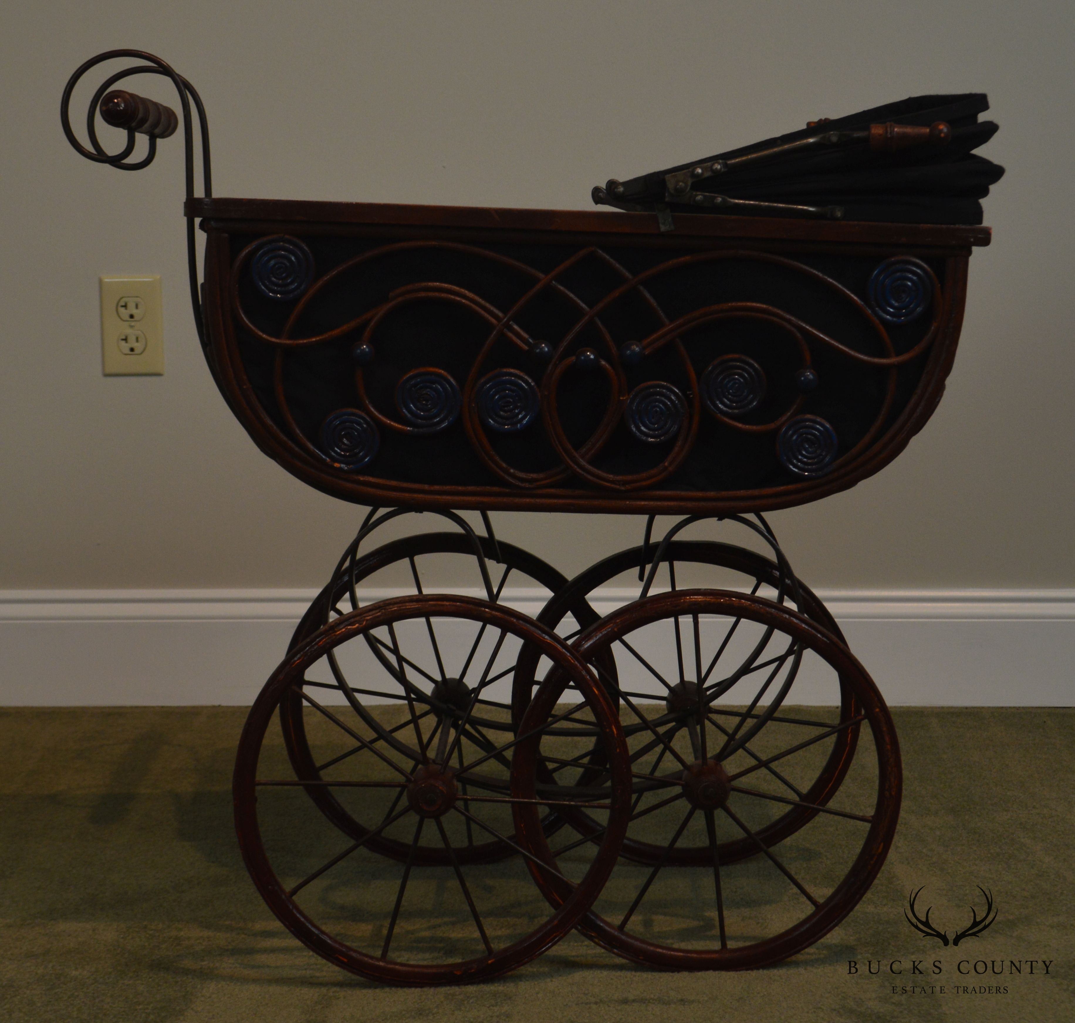 Victorian Style Doll Baby Carriage