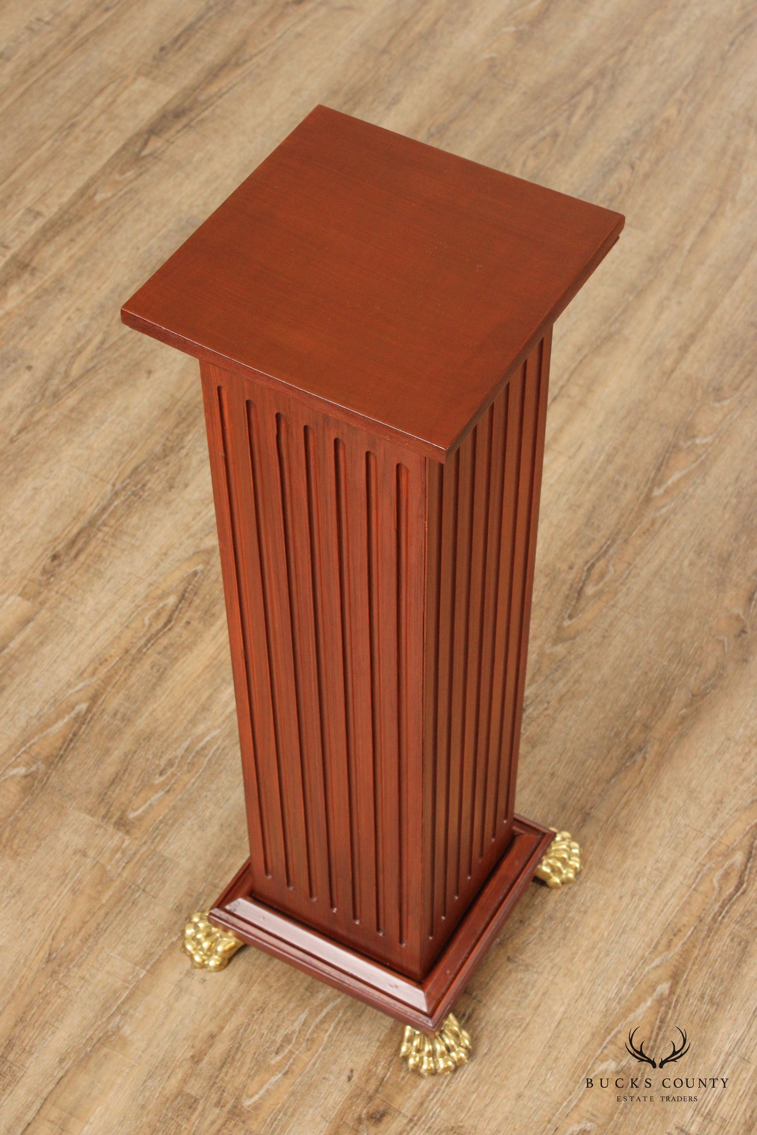 Empire Style Pair of Claw Foot Pedestals