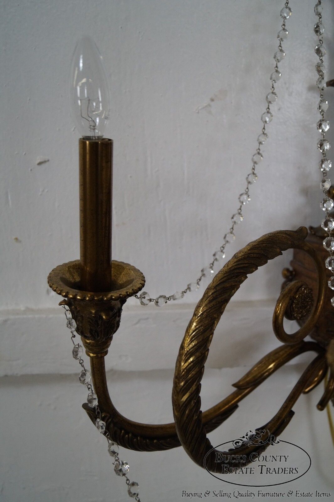 Maitland Smith Brass Regency Style Electrified Wall Sconce