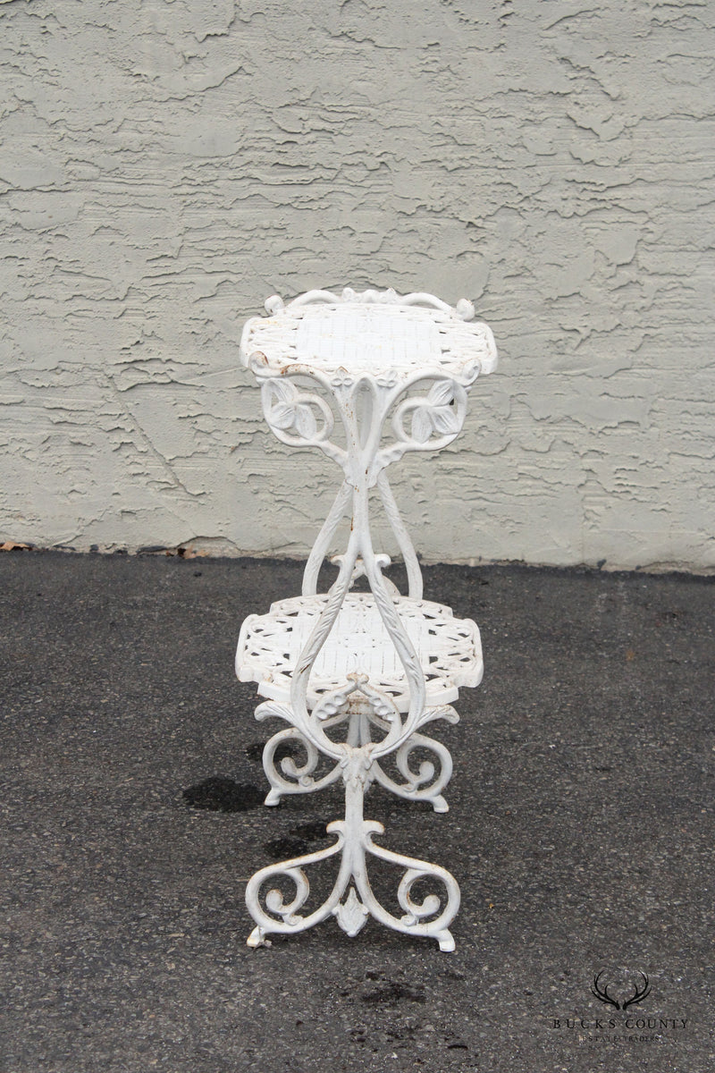 Victorian Style Vintage Cast Iron Outdoor Patio Plant Stand