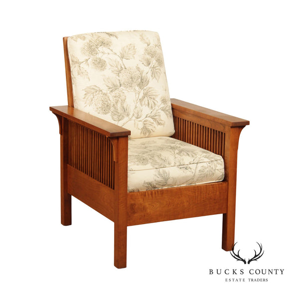 Stickley Mission Collection Cherry Spindle Lounge Chair with Tight Seat
