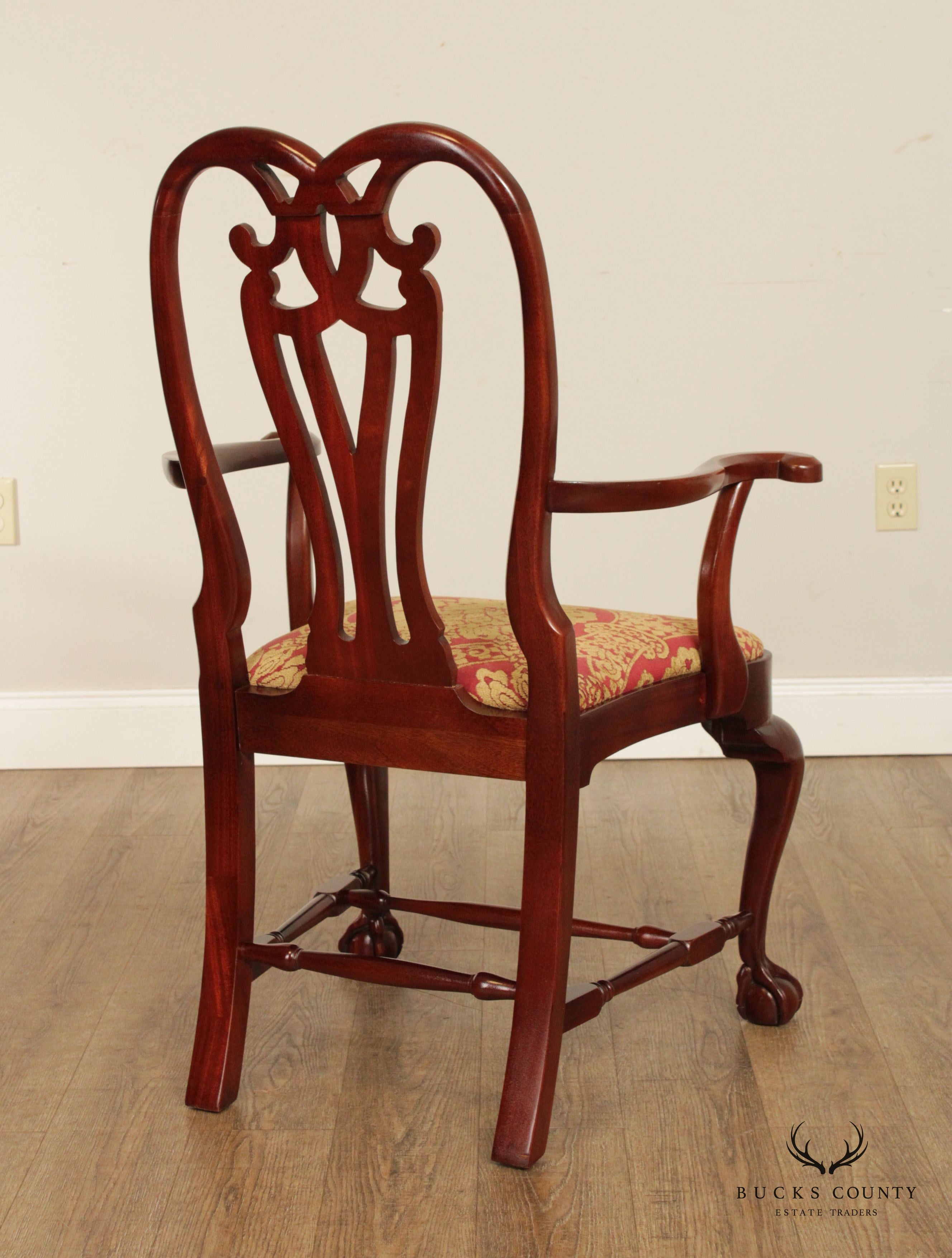 Chippendale Style Set of 8 Mahogany Ball and Claw Dining Chairs