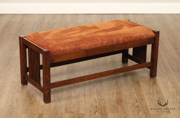 Stickley Mission Collection Oak Bench