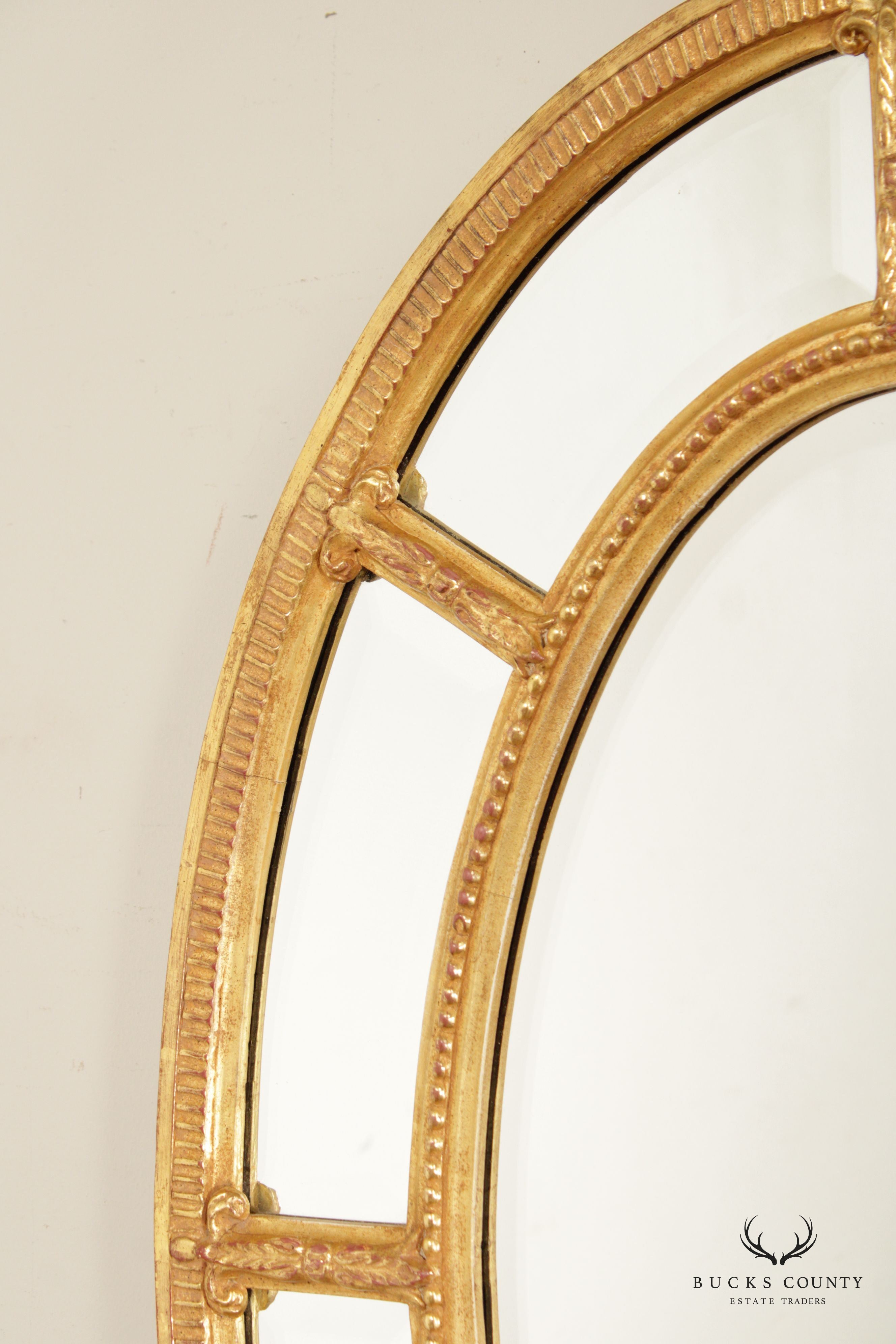 Friedman Brothers Adams Style Oval Gilt Wall Mirror