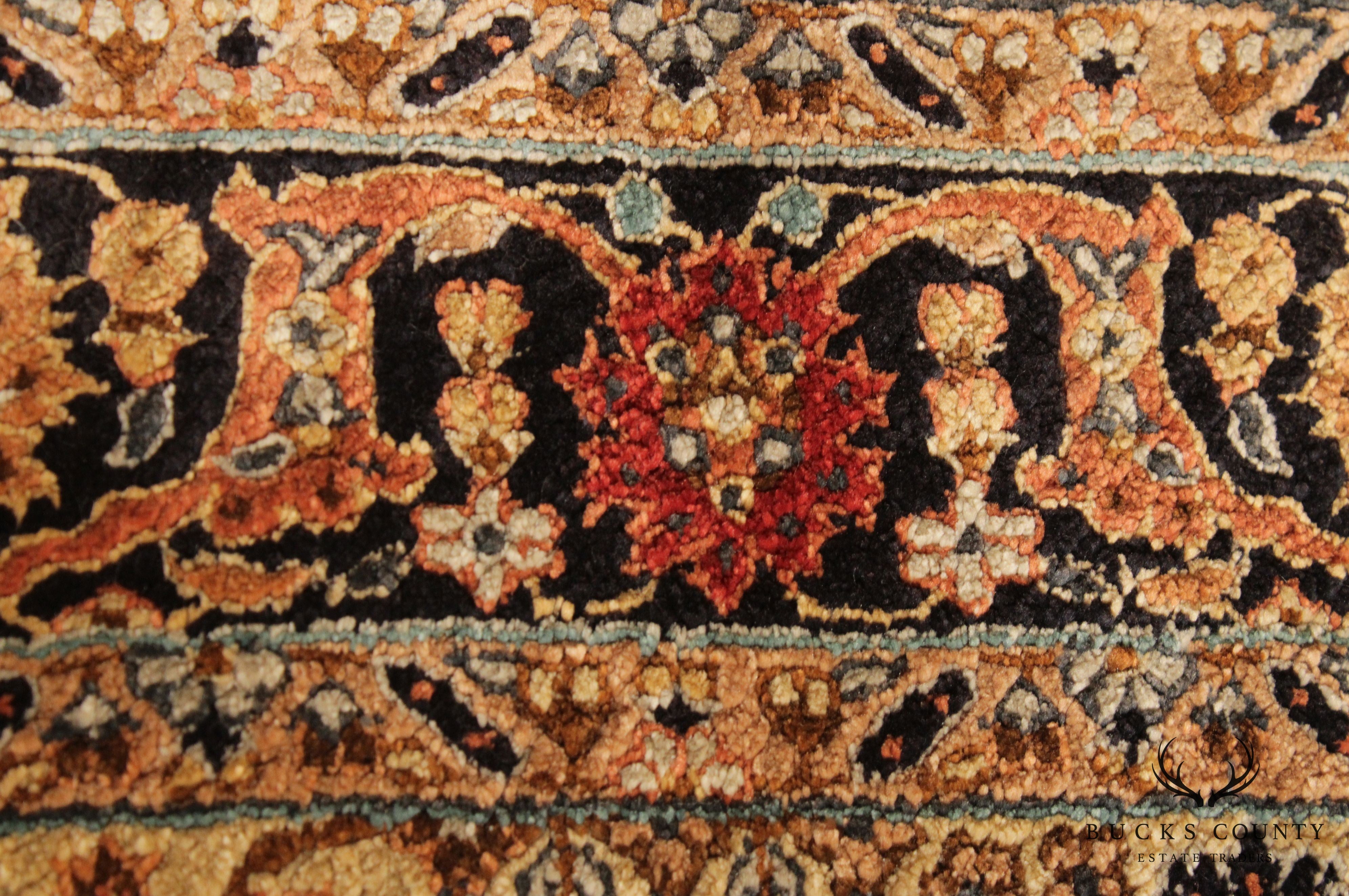 Vintage Indo Kerman 3'1" x 2'1" Handwoven Rug