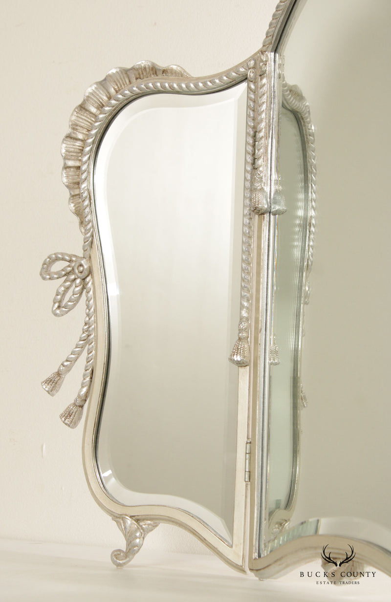 Carol Canner for Carvers' Guild 'Flounced Vanity' Trifold Dresser Mirror