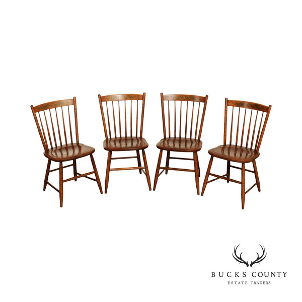 Hitchcock Vintage Set of Four Stencil Decorated Side Chairs