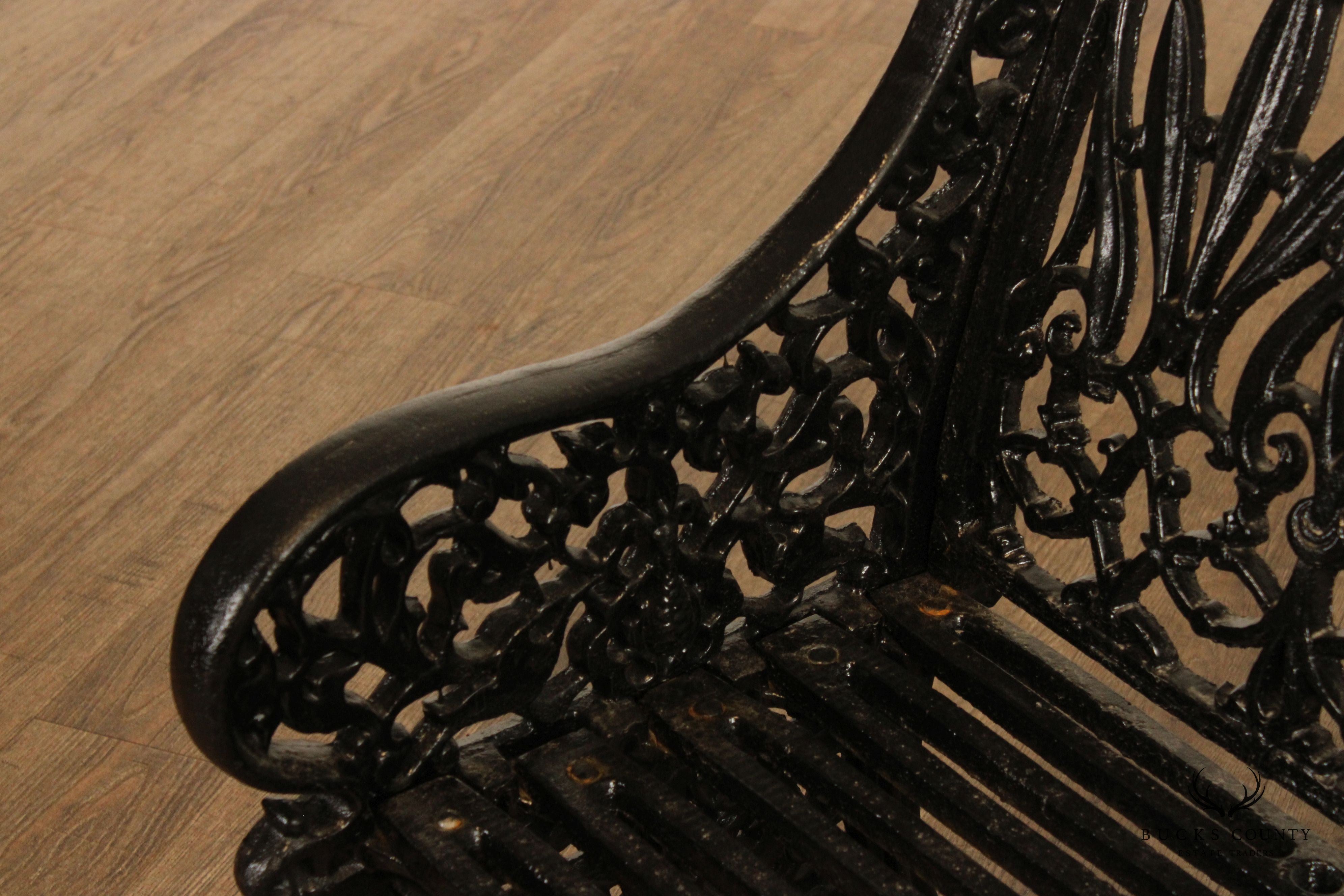 Victorian Style Quality Cast Iron Outdoor Garden Bench