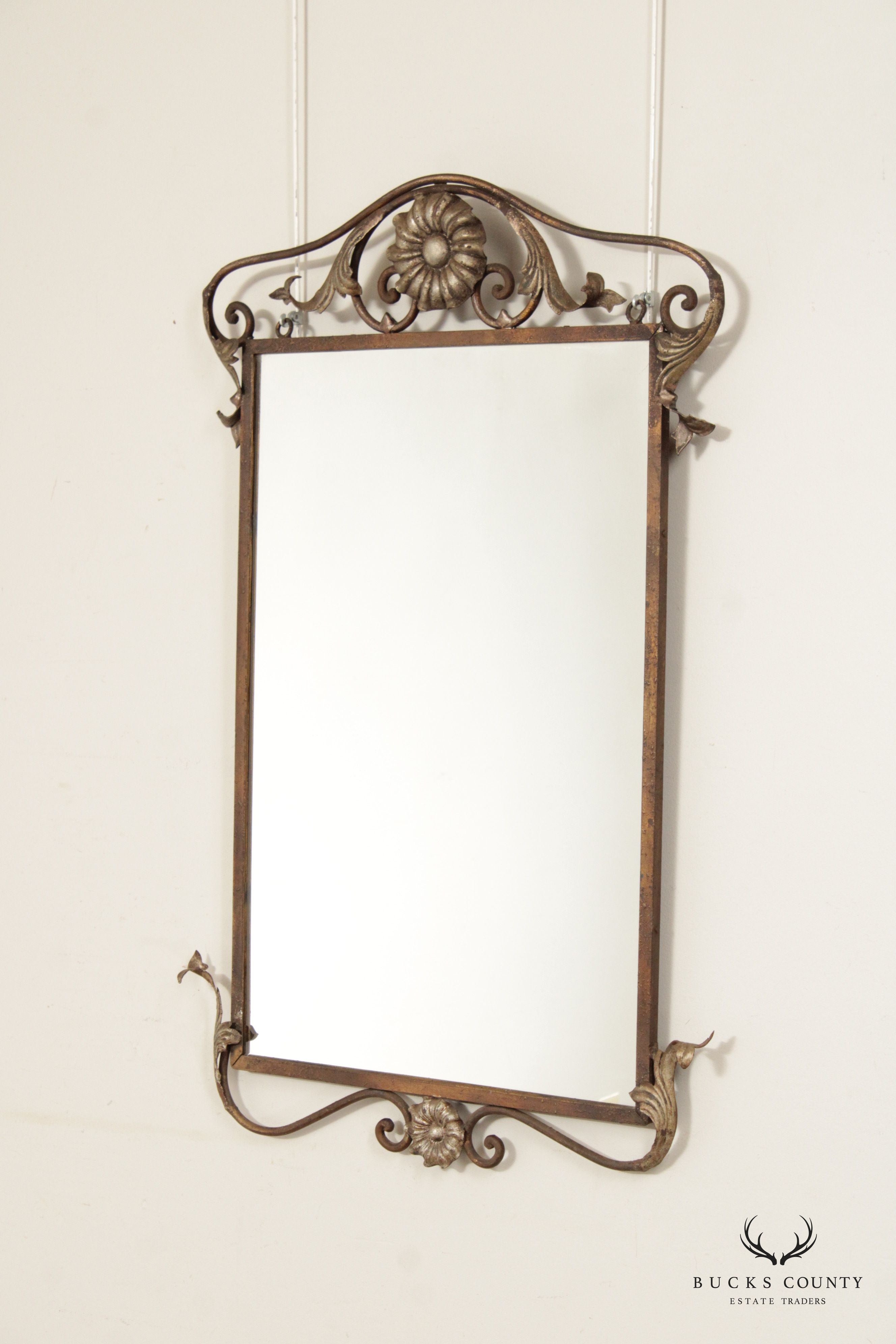 Tuscan Style Scrolled Iron Work Wall Mirror