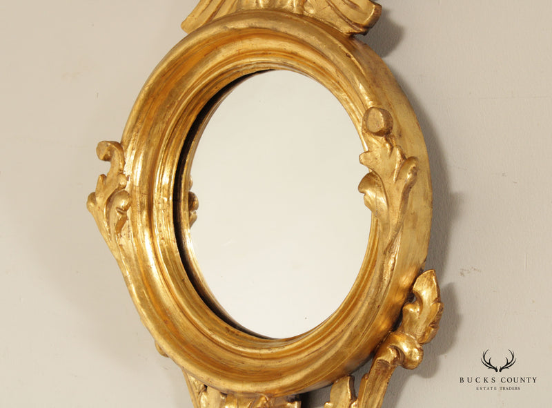 Italian Neoclassical Style Pair of Giltwood Phoenix Mirrors