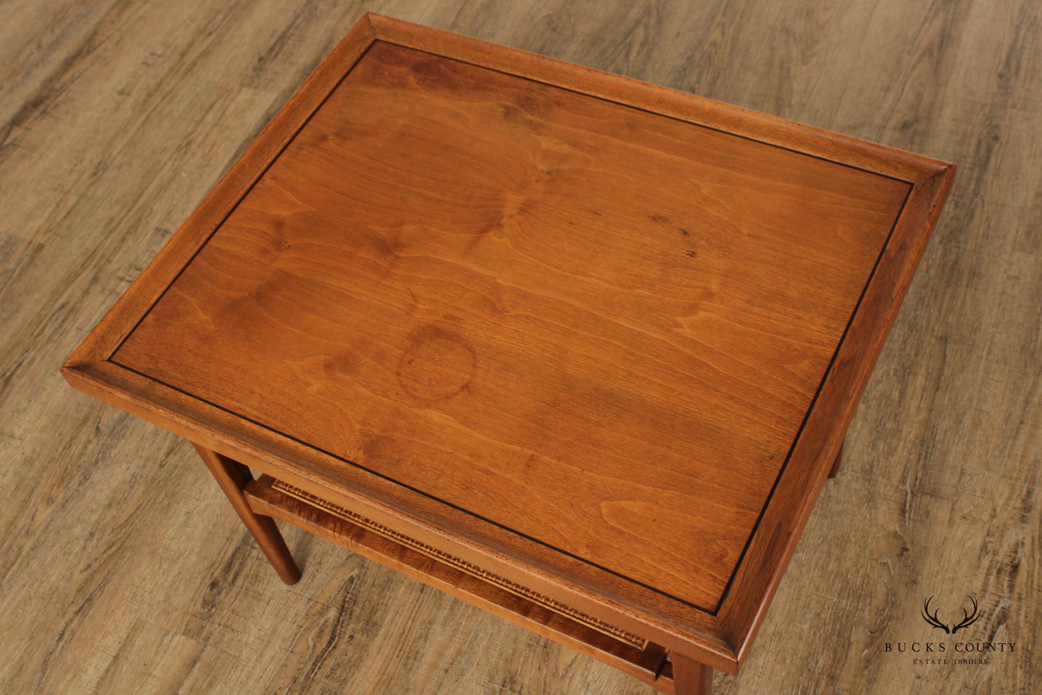 Kipp Stewart Drexel Declaration Midcentury Walnut Side Table