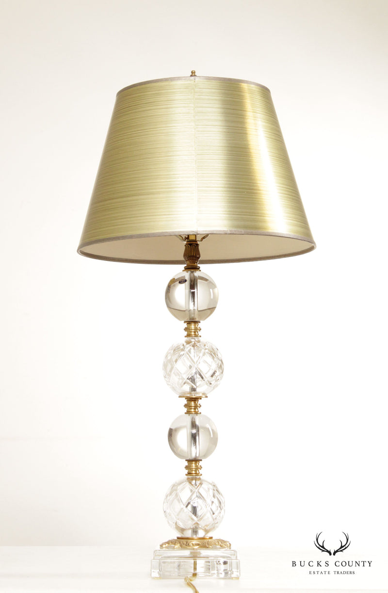 Chelsea House Crystal and Brass Table Lamp