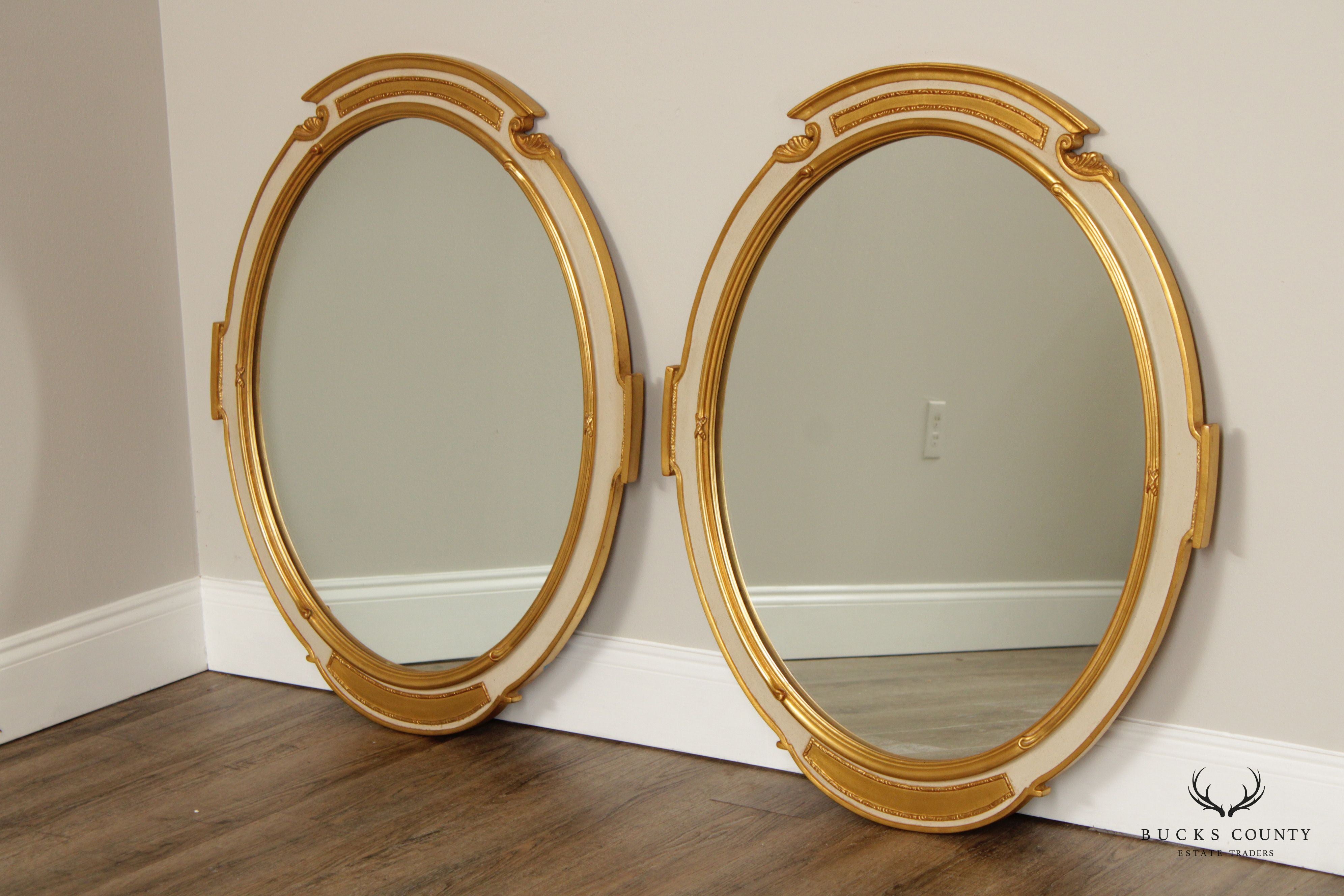 Carvers' Guild Pair of 'Newport' Oval Wall Mirrors