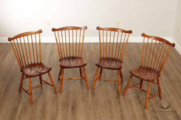 Stickley Vintage Set of Four Cherry Windsor Dining Chairs