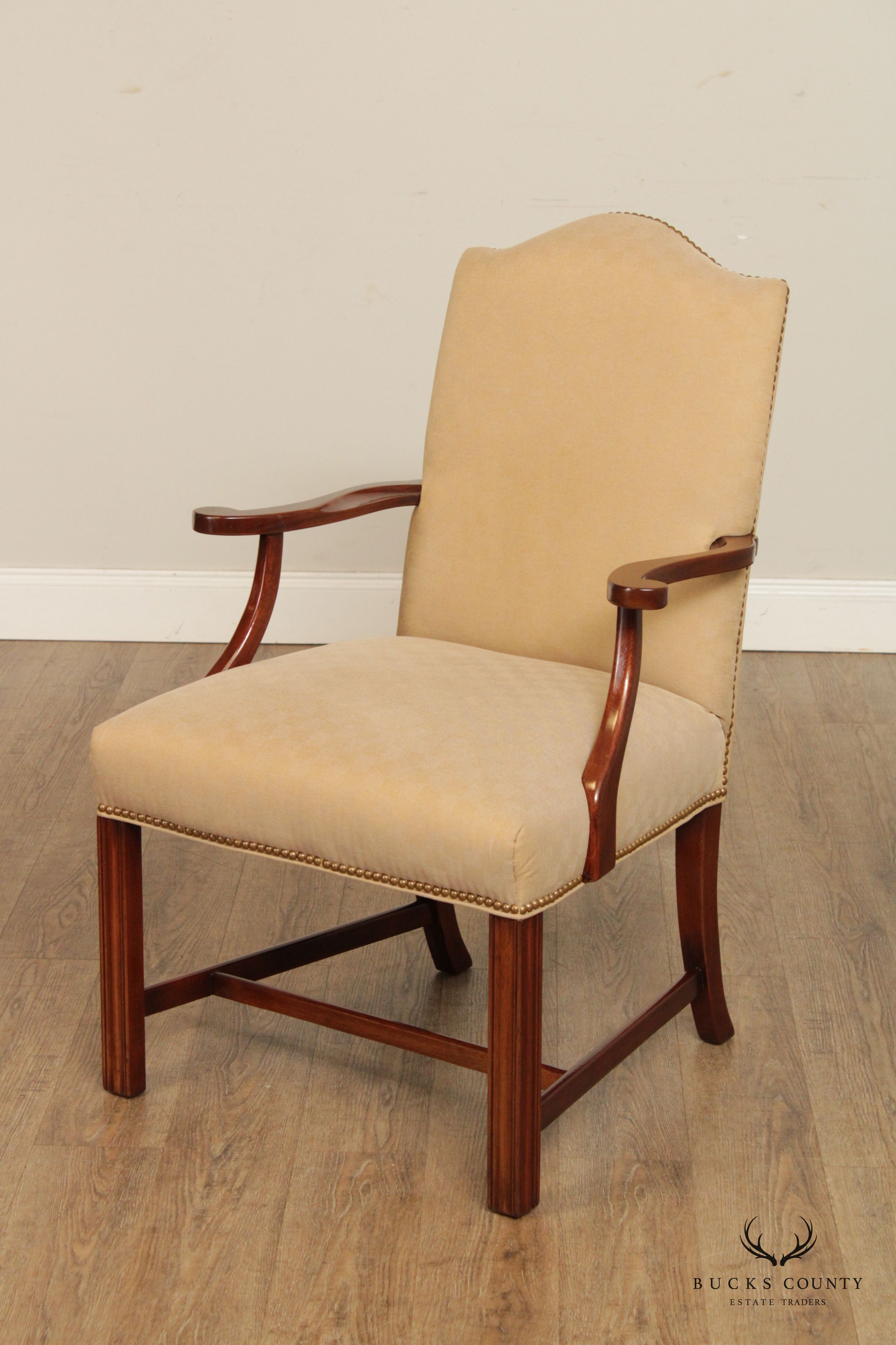 Chippendale Style Mahogany Frame Lolling Armchair