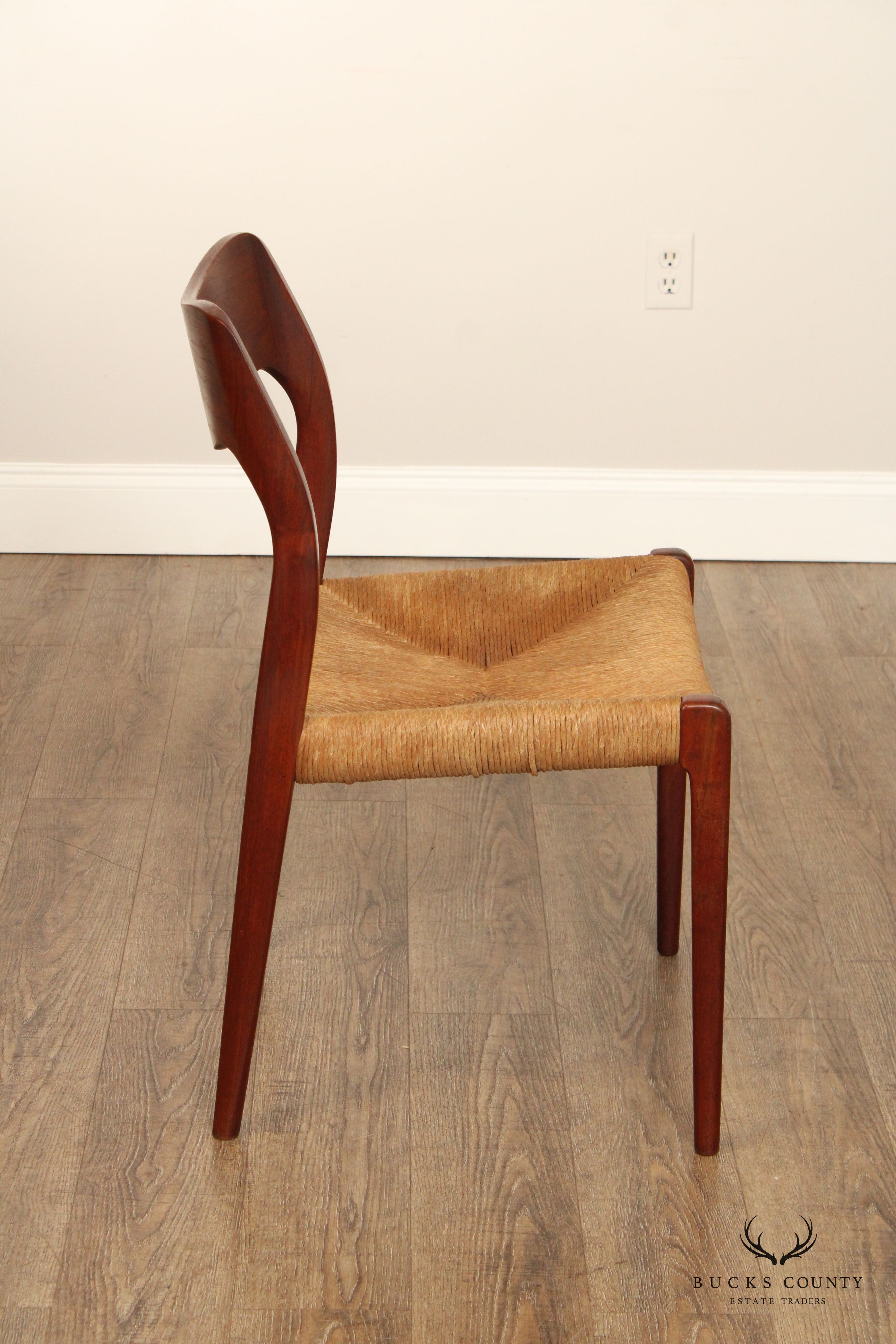 Niels Møller Danish Modern 'Model 71' Teak Side Chair