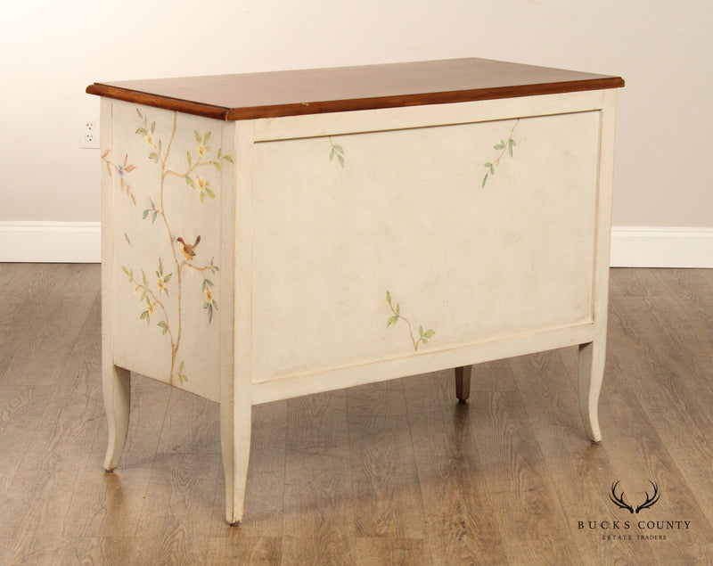 French Style Chest Of Drawers Hand Painted With Birds